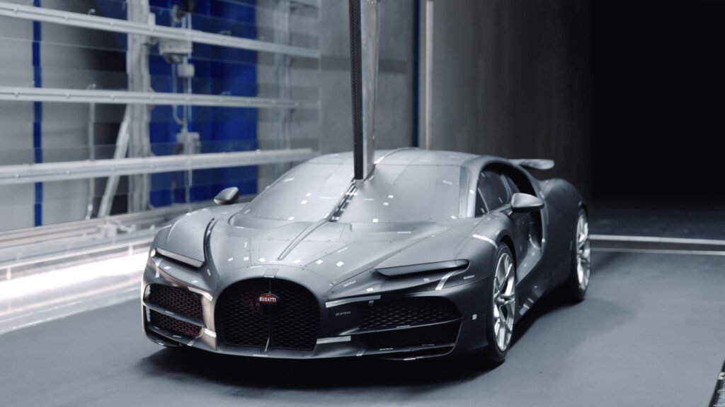 Pruebas túnel de viento Bugatti Tourbillon 2025.